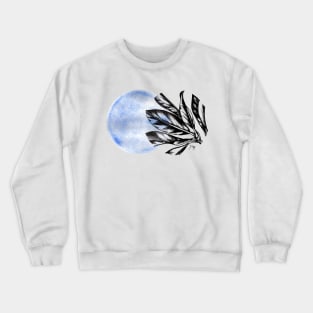 Blue Abstract Leaf Crewneck Sweatshirt